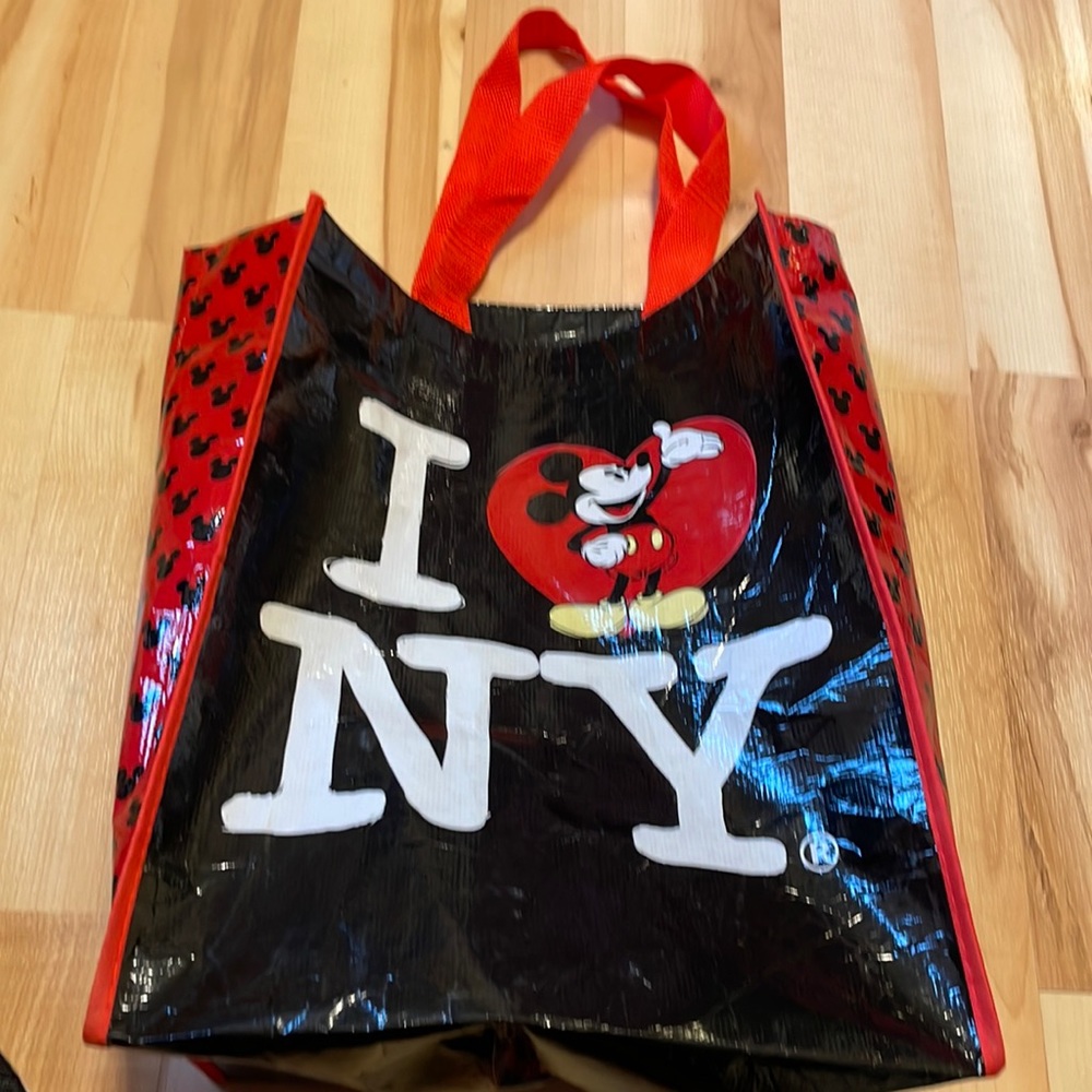 Mickey Mouse I ❤️ NY Disney Store shopping tote VGUC